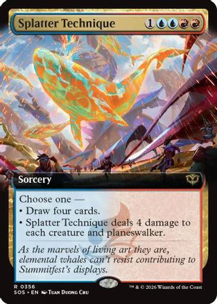 Splatter Technique (Extended Art)  [Secrets of Strixhaven] Foil