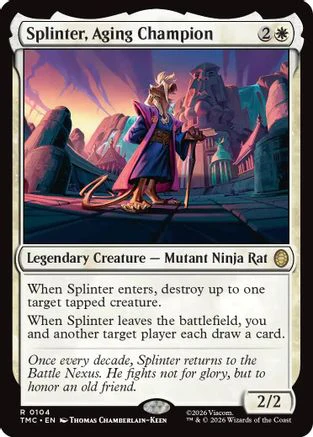 Splinter, Aging Champion  [Commander: Teenage Mutant Ninja Turtles] Foil