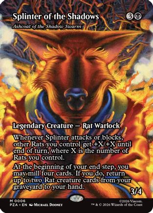 Splinter of the Shadows - Ashcoat of the Shadow Swarm (Borderless)  [Teenage Mutant Ninja Turtles Eternal-Legal] Foil
