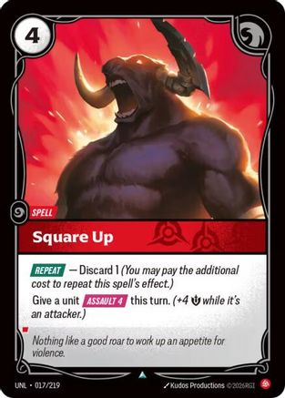 Square Up (017/219) - Riftbound - [Unleashed] Foil