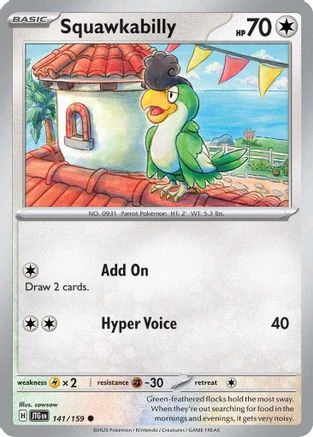Squawkabilly (141/159) [Scarlet & Violet: Journey Together] Reverse Holofoil