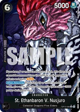 St. Ethanbaron V. Nusjuro (Alternate Art) (OP13-080) - [Carrying On His Will] Foil