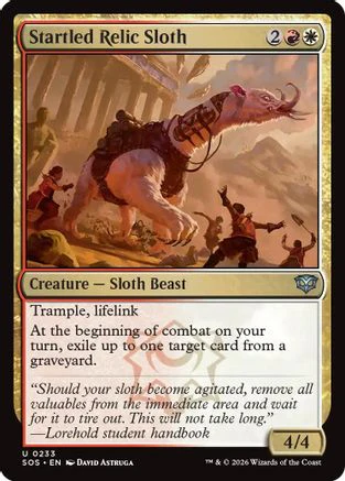 Startled Relic Sloth  [Secrets of Strixhaven]