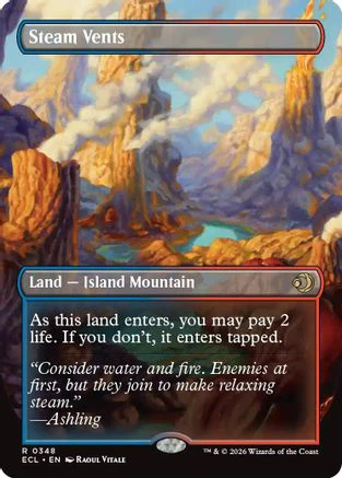 Steam Vents (Borderless)  [Lorwyn Eclipsed]