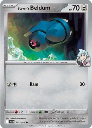 Steven's Beldum (143/182) [Scarlet & Violet: Destined Rivals] Reverse Holofoil