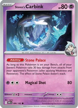 Steven's Carbink (086/182) [Scarlet & Violet: Destined Rivals] Reverse Holofoil