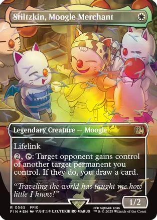 Stiltzkin, Moogle Merchant (Borderless) (Chocobo Track Foil)  [FINAL FANTASY] Foil