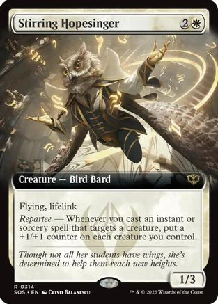 Stirring Hopesinger (Extended Art)  [Secrets of Strixhaven] Foil