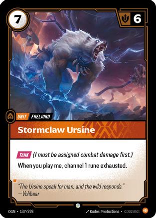 Stormclaw Ursine (137/298) - Riftbound - [Origins]
