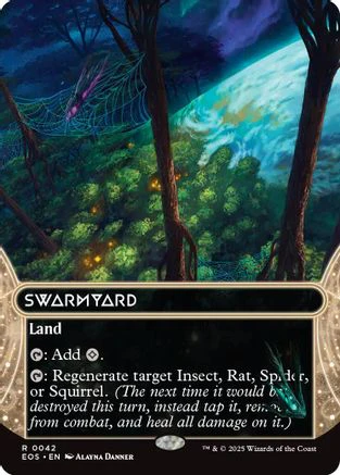 Swarmyard (0042) (Borderless)  [Edge of Eternities: Stellar Sights] Foil