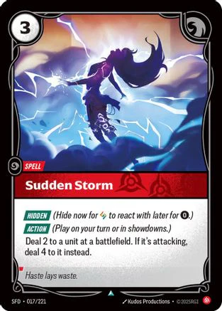 Sudden Storm (017/221) - Riftbound - [Spiritforged] Foil