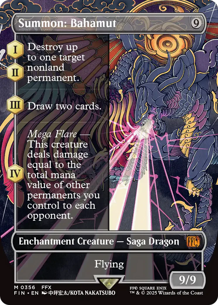 Summon: Bahamut (Borderless) [FINAL FANTASY] Foil