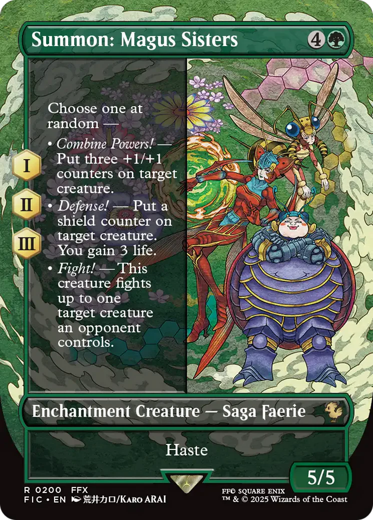 Summon: Magus Sisters (Borderless) [FINAL FANTASY Commander] Foil