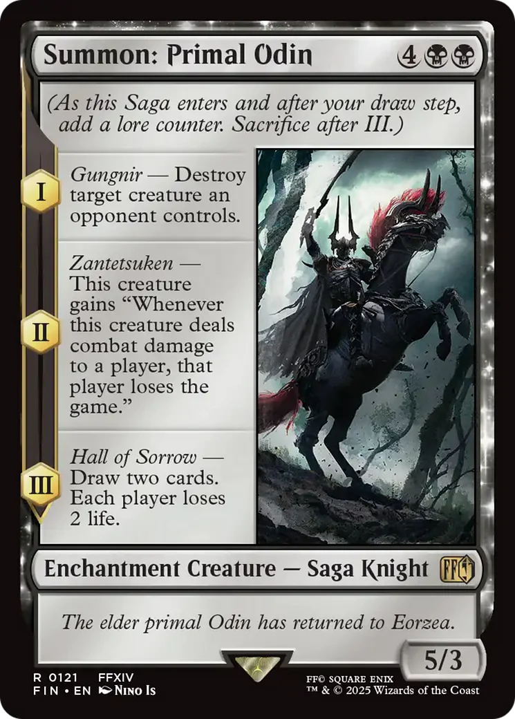 Summon: Primal Odin (FIN-121) - FINAL FANTASY: (enchantment) Foil