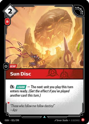 Sun Disc (021/298) - Riftbound - [Origins] Foil