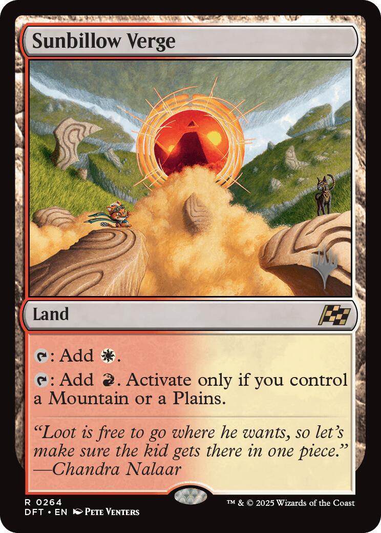Sunbillow Verge (Promo Pack) [Aetherdrift Promos] Foil
