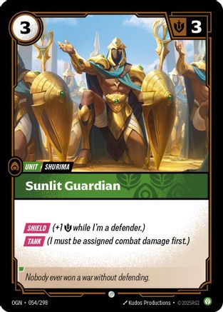 Sunlit Guardian (054/298) - Riftbound - [Origins] Foil