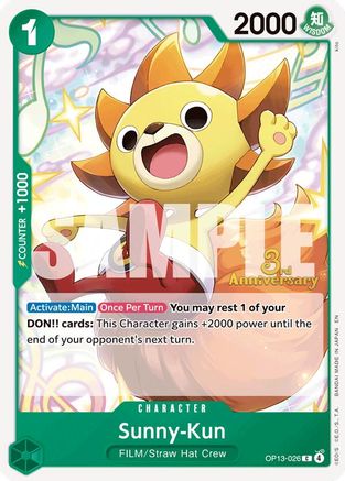 Sunny-Kun (OP13-026) - [Carrying On His Will: 3rd Anniversary Tournament Cards]
