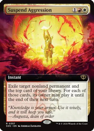 Suspend Aggression (Extended Art)  [Secrets of Strixhaven] Foil