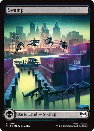 Swamp (0307) (Surge Foil)  [Teenage Mutant Ninja Turtles] Foil