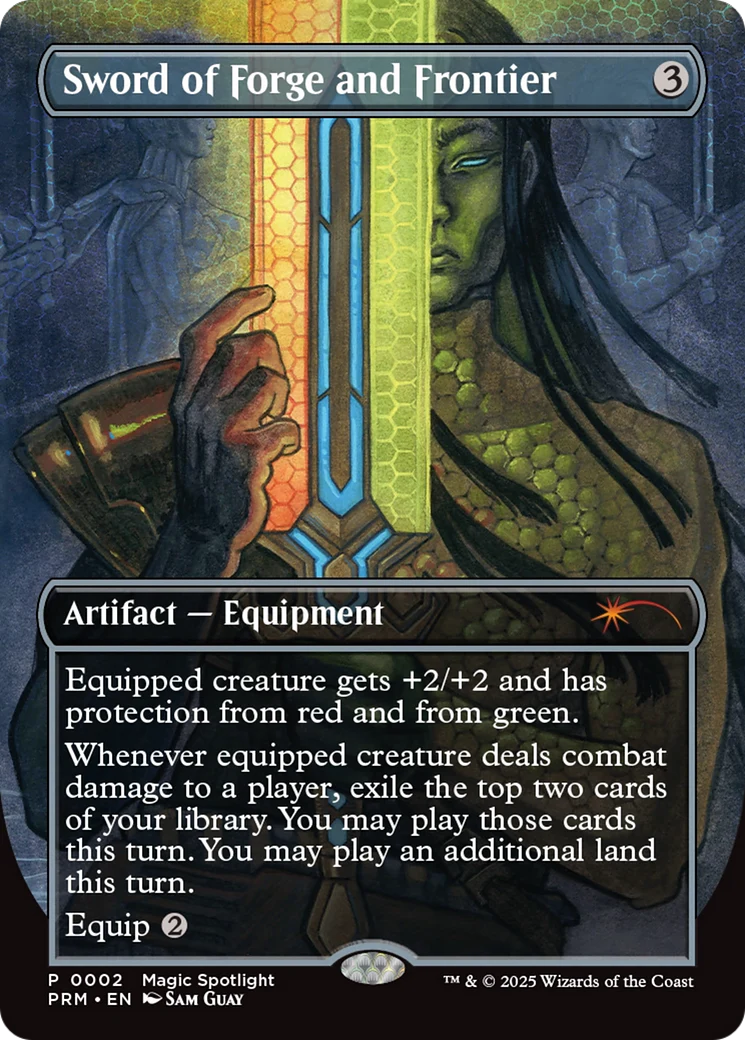 Sword of Forge and Frontier (Borderless) [Wizards Play Network 2025] Foil