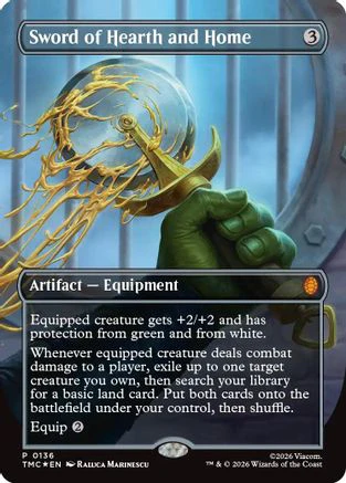 Sword of Hearth and Home (Borderless)  [Commander: Teenage Mutant Ninja Turtles] Foil