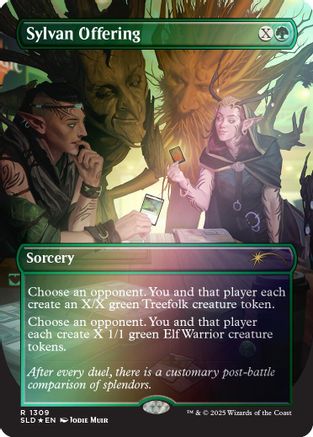 Sylvan Offering (Rainbow Foil)  [Secret Lair Drop Series] Foil