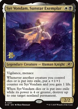 Syr Vondam, Sunstar Exemplar  [Prerelease Cards] Foil
