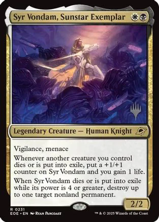 Syr Vondam, Sunstar Exemplar  [Promo Pack: Edge of Eternities] Foil