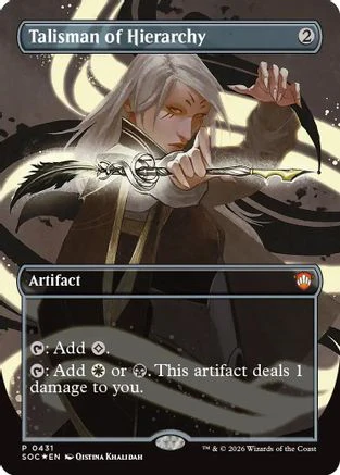 Talisman of Hierarchy (Borderless)  [Commander: Secrets of Strixhaven] Foil