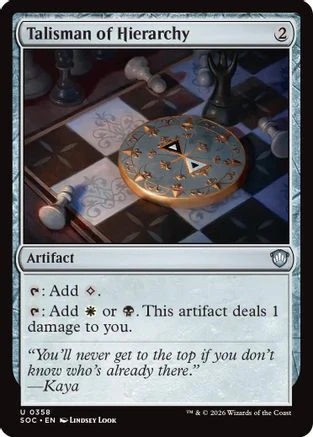 Talisman of Hierarchy  [Commander: Secrets of Strixhaven]