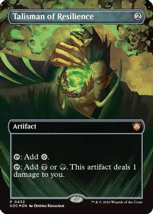 Talisman of Resilience (Borderless)  [Commander: Secrets of Strixhaven] Foil