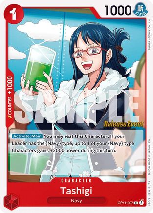 Tashigi (OP11-007) - [A Fist of Divine Speed Release Event Cards]