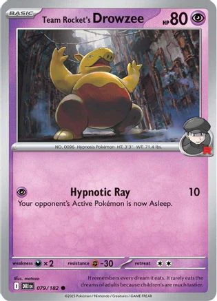Team Rocket's Drowzee (079/182) [Scarlet & Violet: Destined Rivals] Reverse Holofoil
