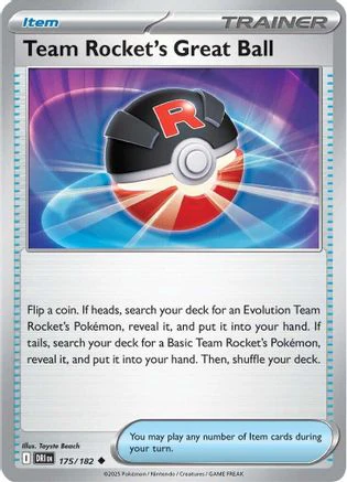 Team Rocket's Great Ball (175/182) [Scarlet & Violet: Destined Rivals] Reverse Holofoil