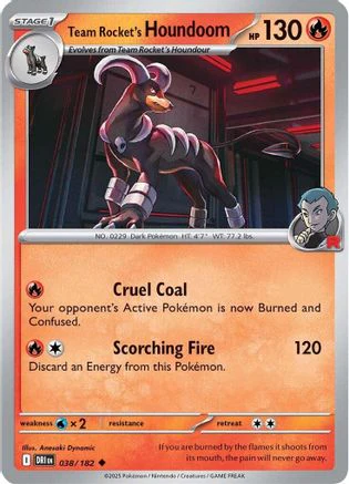 Team Rocket's Houndoom (038/182) [Scarlet & Violet: Destined Rivals] Reverse Holofoil