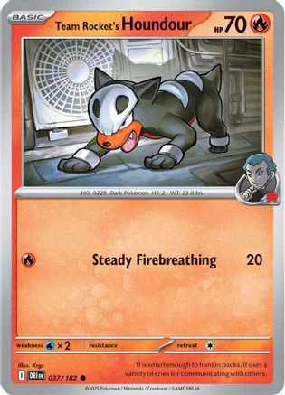 Team Rocket's Houndour (037/182) [Scarlet & Violet: Destined Rivals] Reverse Holofoil