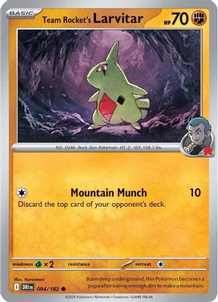 Team Rocket's Larvitar (094/182) [Scarlet & Violet: Destined Rivals] Reverse Holofoil