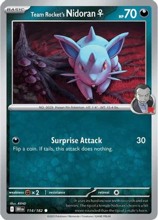 Team Rocket's Nidoran (114/182) [Scarlet & Violet: Destined Rivals] Reverse Holofoil