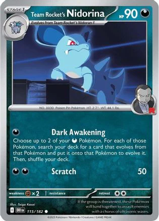 Team Rocket's Nidorina (115/182) [Scarlet & Violet: Destined Rivals] Reverse Holofoil