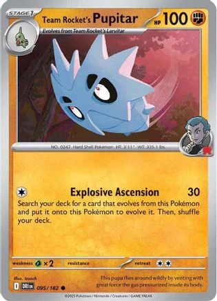 Team Rocket's Pupitar (095/182) [Scarlet & Violet: Destined Rivals] Reverse Holofoil