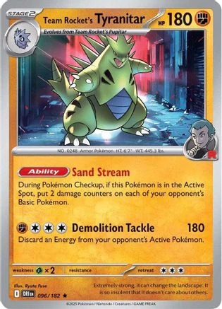 Team Rocket's Tyranitar (096/182) [Scarlet & Violet: Destined Rivals] Reverse Holofoil