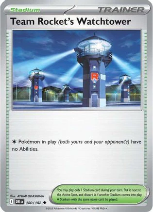 Team Rocket's Watchtower (180/182) [Scarlet & Violet: Destined Rivals] Reverse Holofoil