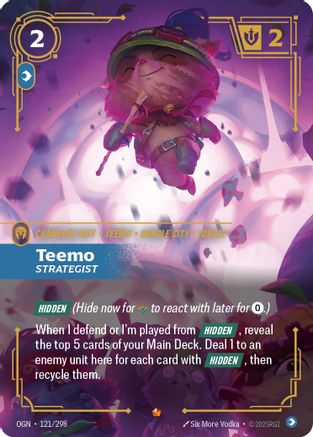 Teemo - Strategist (121/298) - Riftbound - [Origins] Foil