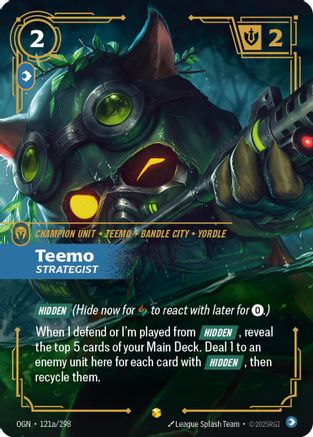 Teemo - Strategist (Alternate Art) (121a/298) - Riftbound - [Origins] Foil