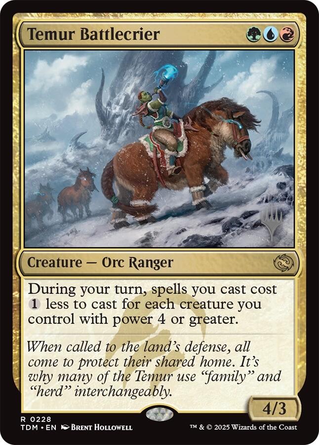 Temur Battlecrier [Tarkir: Dragonstorm Promos] Foil