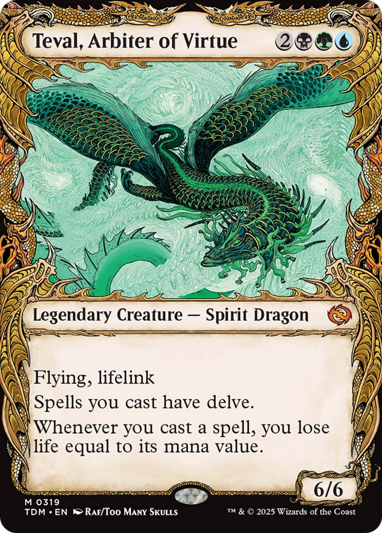 Teval, Arbiter of Virtue (Showcase) [Tarkir: Dragonstorm] Foil