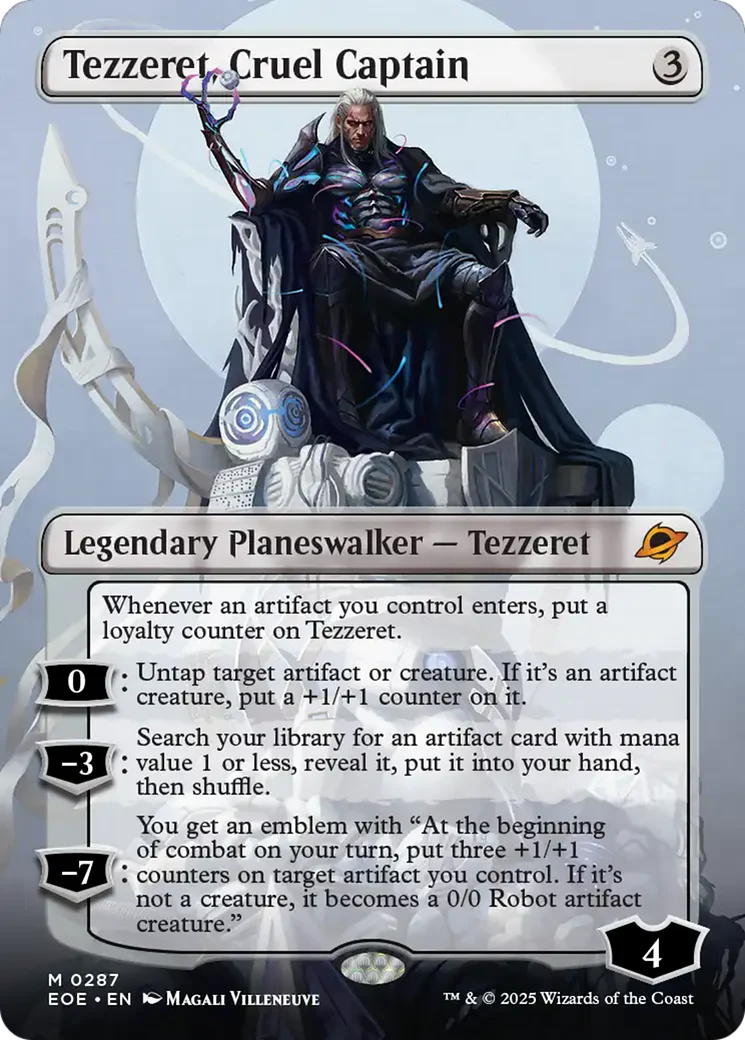 Tezzeret, Cruel Captain (Borderless) [Edge of Eternities] Foil