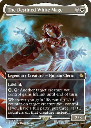 The Destined White Mage (Borderless)  [Commander: FINAL FANTASY]