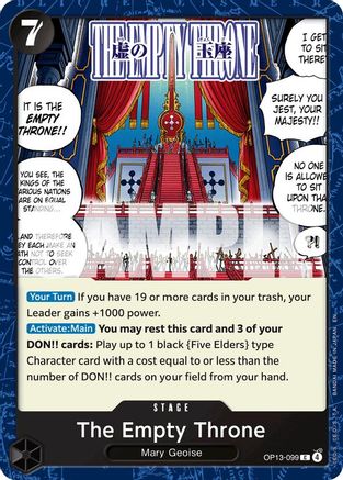 The Empty Throne (OP13-099) - [Carrying On His Will]